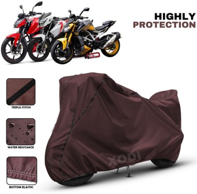 xodi Waterproof Two Wheeler Cover for TVS(Apache, Maroon, Black)