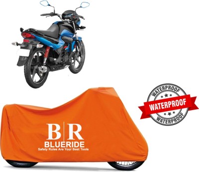 BLUERIDE Two Wheeler Cover for Hero(Splendor I Smart, Orange)