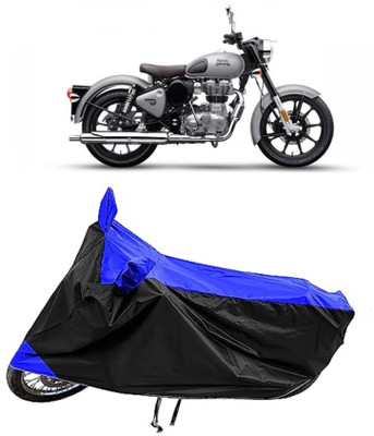 GROFATIK Two Wheeler Cover for Royal Enfield(Classic Gunmetal BS6, Orange)