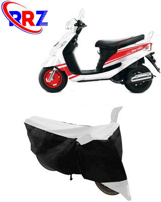 RRZ Waterproof Two Wheeler Cover for Mahindra(Rodeo UZO, Black, White)
