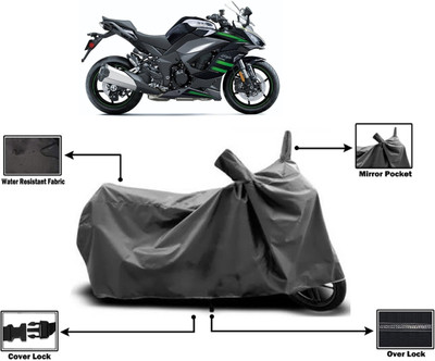 Amexride Two Wheeler Cover for Kawasaki(Ninja 1000 BS6, Grey)