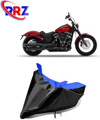 RRZ Waterproof Two Wheeler Cover for Harley Davidson(Street Bob, Black, Blue)