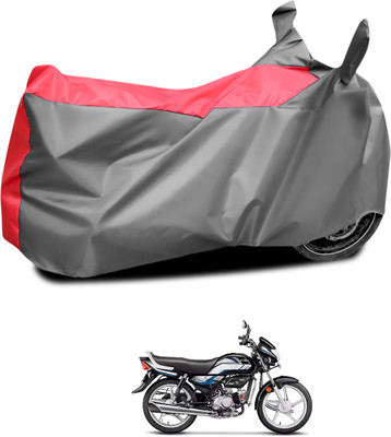 CODOKI Waterproof Two Wheeler Cover for Hero(HF Deluxe, Grey, Red)