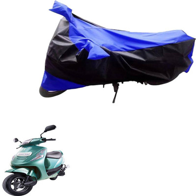 Mdstar Waterproof Two Wheeler Cover for Mahindra(Kine, Black, Blue)