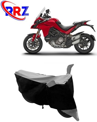 RRZ Waterproof Two Wheeler Cover for Ducati(Multistrada 1260, Black, Grey)