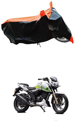 VESMEI Two Wheeler Cover for TVS(Apache RTR 200 Fi E100, Orange)