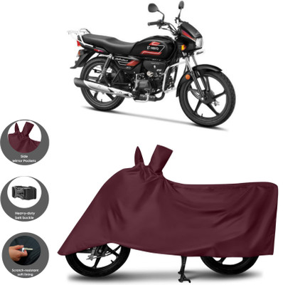 HWSXQAE Waterproof Two Wheeler Cover for Hero(Splendor, Maroon)