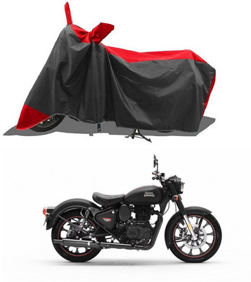 PAGORA Waterproof Two Wheeler Cover for Royal Enfield(Classic 350, Red, Black)