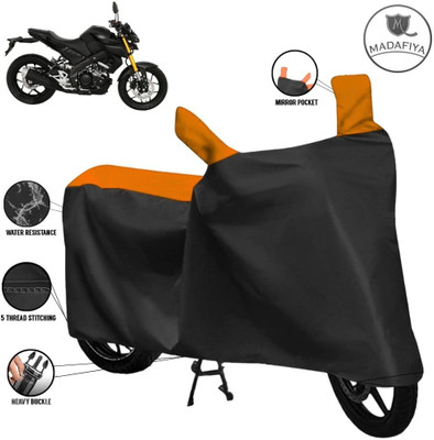 ZAQE Waterproof Two Wheeler Cover for Yamaha(MT 15, Black, Orange)