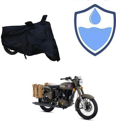 DeepShakshi AUTOMOTIVE Waterproof Two Wheeler Cover for Royal Enfield(Classic 500, Black)