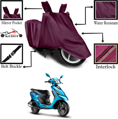 AASHTIK MART Two Wheeler Cover for TVS(Scooty Pep Plus, Maroon)