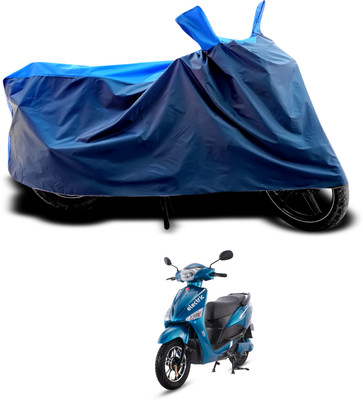 CODOKI Waterproof Two Wheeler Cover for Hero(Electric Optima, Black, Blue)