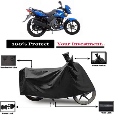 AASHTIK MART Two Wheeler Cover for TVS(Flame SR125, Black)