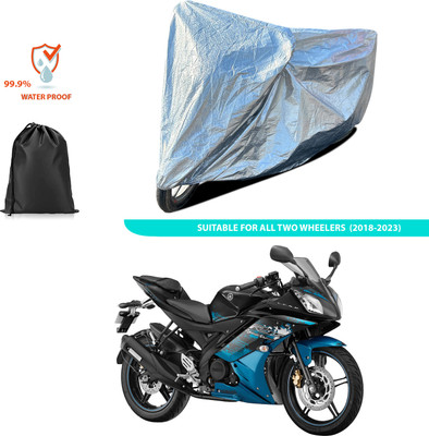 CODOKI Waterproof Two Wheeler Cover for Yamaha(YZF R15 Ver 2.0, Silver)