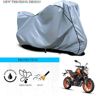 ANTHUB Waterproof Two Wheeler Cover for KTM(200 Duke, Silver)