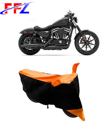 FFZ Waterproof Two Wheeler Cover for Harley Davidson(Iron 883, Black, Orange)