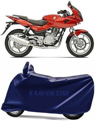 R Rayvin Star Two Wheeler Cover for Bajaj(Pulsar 220 DTS-i, Blue)