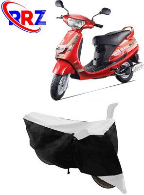 RRZ Waterproof Two Wheeler Cover for Mahindra(Duro 125, Black, White)
