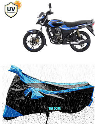 WXR Waterproof Two Wheeler Cover for Bajaj(Platina 110, Black, Blue)