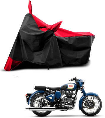 DeepShakshi AUTOMOTIVE Two Wheeler Cover for Royal Enfield(Classic 350, Red, Black)