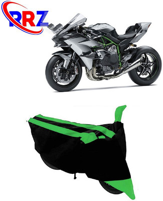 RRZ Waterproof Two Wheeler Cover for Kawasaki(Ninja H2R, Black, Green)