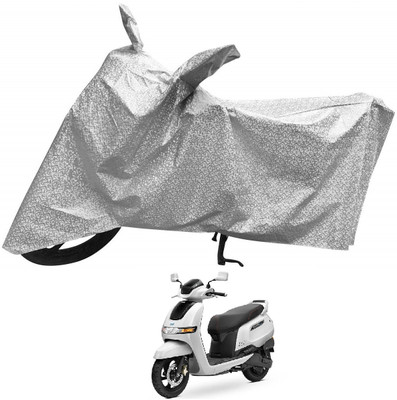 Auto Hub Waterproof Two Wheeler Cover for TVS(iQube, Silver)
