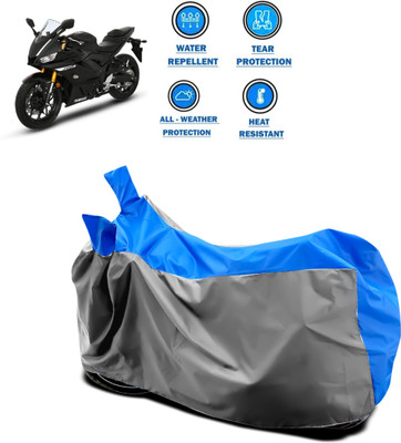 DeepShakshi AUTOMOTIVE Two Wheeler Cover for Yamaha(YZF-R1, Grey, Blue)