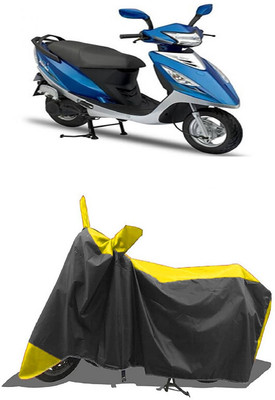 SUGASHRI Waterproof Two Wheeler Cover for TVS(Streek, Yellow, Black)