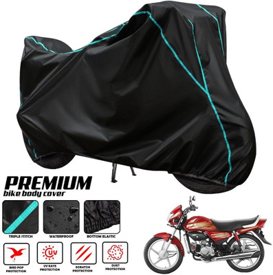 ZAQE Two Wheeler Cover for Hero(CD deluxe, Black, Blue)