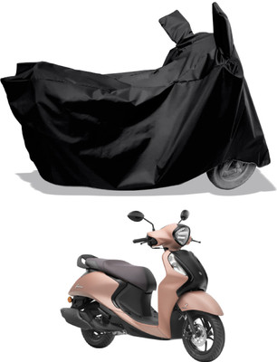 Amexride Two Wheeler Cover for Yamaha(Fascino, Black)