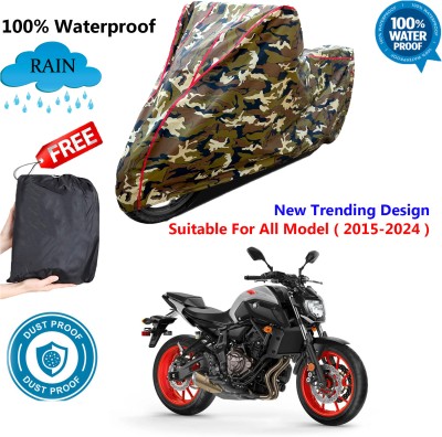 AUTOCAD Waterproof Two Wheeler Cover for Yamaha(MT 07, Multicolor)