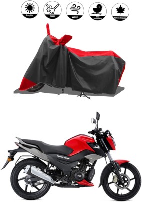 RAQTRO Two Wheeler Cover for TVS(Raider, Red, Black)