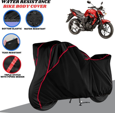 SRP PRODUCT Waterproof Two Wheeler Cover for Yamaha(FZ-S FI, Black, Red)