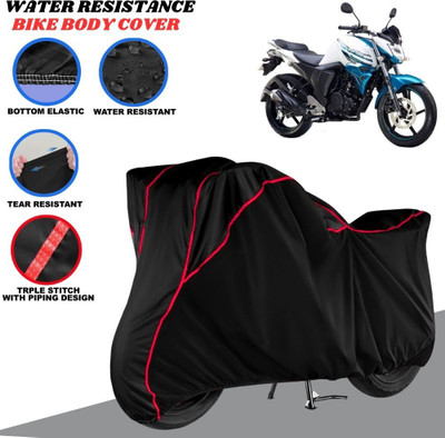 SRP PRODUCT Waterproof Two Wheeler Cover for Yamaha(FZ FI, Black, Red)