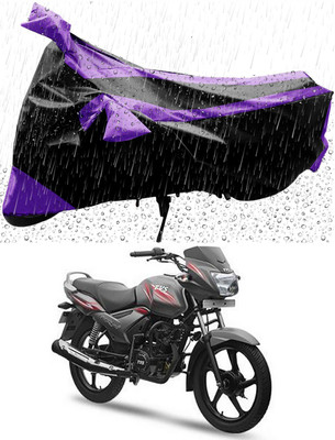 MMSSTAR Waterproof Two Wheeler Cover for TVS(Star City Plus, Purple, Black)