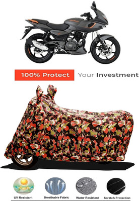 Amexride Two Wheeler Cover for Bajaj(Pulsar 180F BS6, Multicolor)