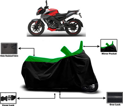 Amexride Two Wheeler Cover for Bajaj(Pulsar NS200, Green)