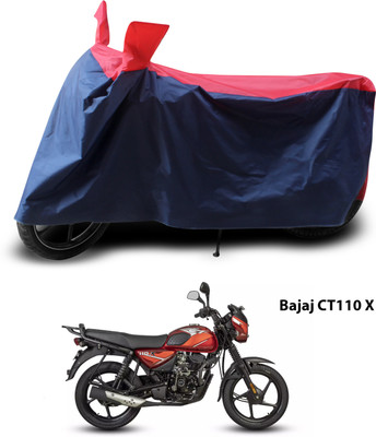 PAGORA Waterproof Two Wheeler Cover for Bajaj(Red, Black)