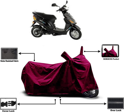Amexride Two Wheeler Cover for Hero Electric(Electric Zippy, Maroon)