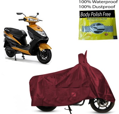 EGAL Waterproof Two Wheeler Cover for Ampere(REO BS6, Maroon)