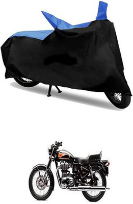 MMSSTAR Waterproof Two Wheeler Cover for Royal Enfield(Blue, Black)