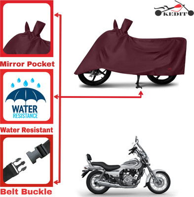 KEDIT Two Wheeler Cover for Bajaj(Avenger 220 Cruise, Maroon)