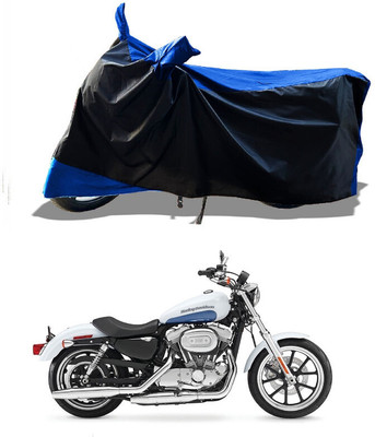DeepShakshi AUTOMOTIVE Waterproof Two Wheeler Cover for Harley Davidson(1200 Custom, Blue)
