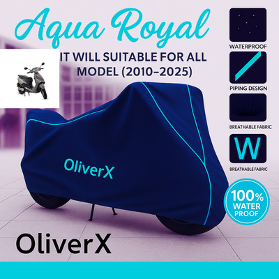 OliverX Waterproof Two Wheeler Cover for Hero(Electric Optima BS6, Blue, Red)