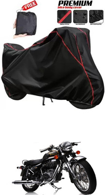 DeepShakshi AUTOMOTIVE Two Wheeler Cover for Royal Enfield(Electra Delux, Black)