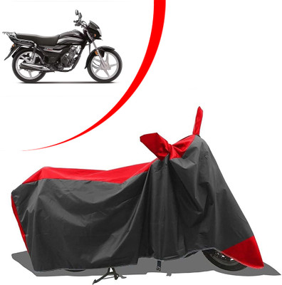 SEBONGO Waterproof Two Wheeler Cover for Honda(CD 110 Dream, Black, Red)