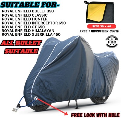 FBC Waterproof Two Wheeler Cover for Royal Enfield(Bullet 500, Grey)