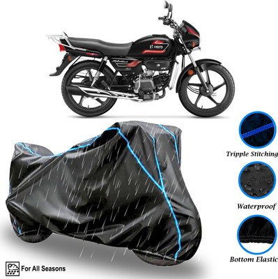 Y3H Waterproof Two Wheeler Cover for Hero(Splendor Plus, Grey)