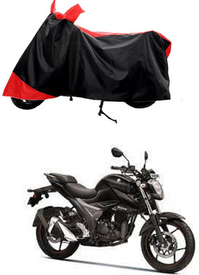 GROFATIK Two Wheeler Cover for Suzuki(Gixxer, Red)