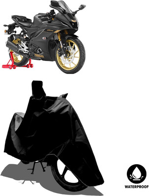 Amexride Waterproof Two Wheeler Cover for Yamaha(YZF-R15 V2, Black)